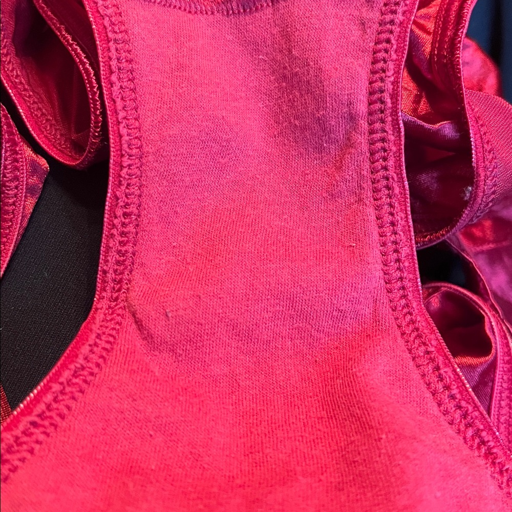 Vintage 90s Red Shiny Satin Vassarette Logo waistband Briefs Panties XL no tags - Picture 9 of 12